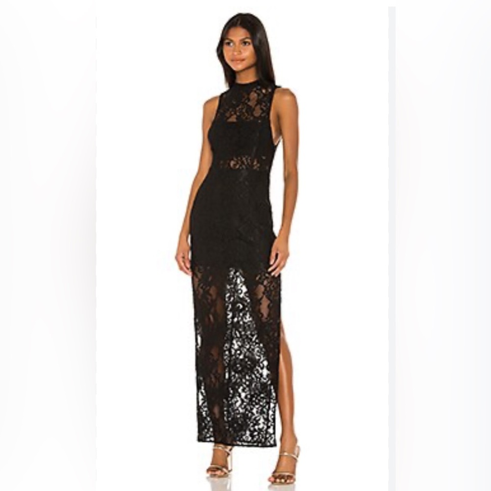 Lovers + Friends black lace dress